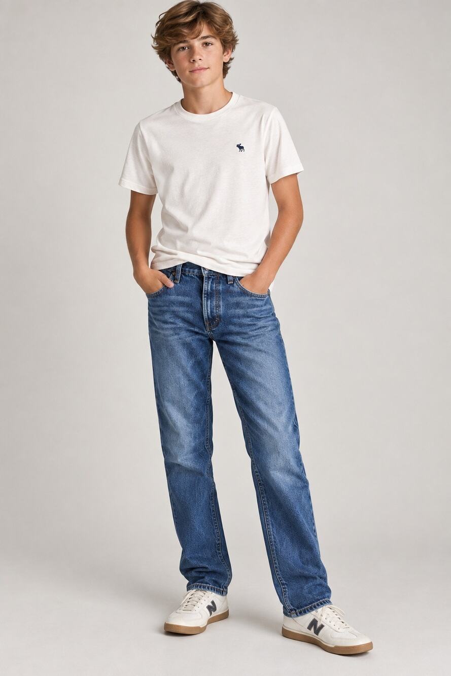 Abercrombie & Fitch Vintage Slim Straight Leg Jeans Boys Size 14 Dark Wash